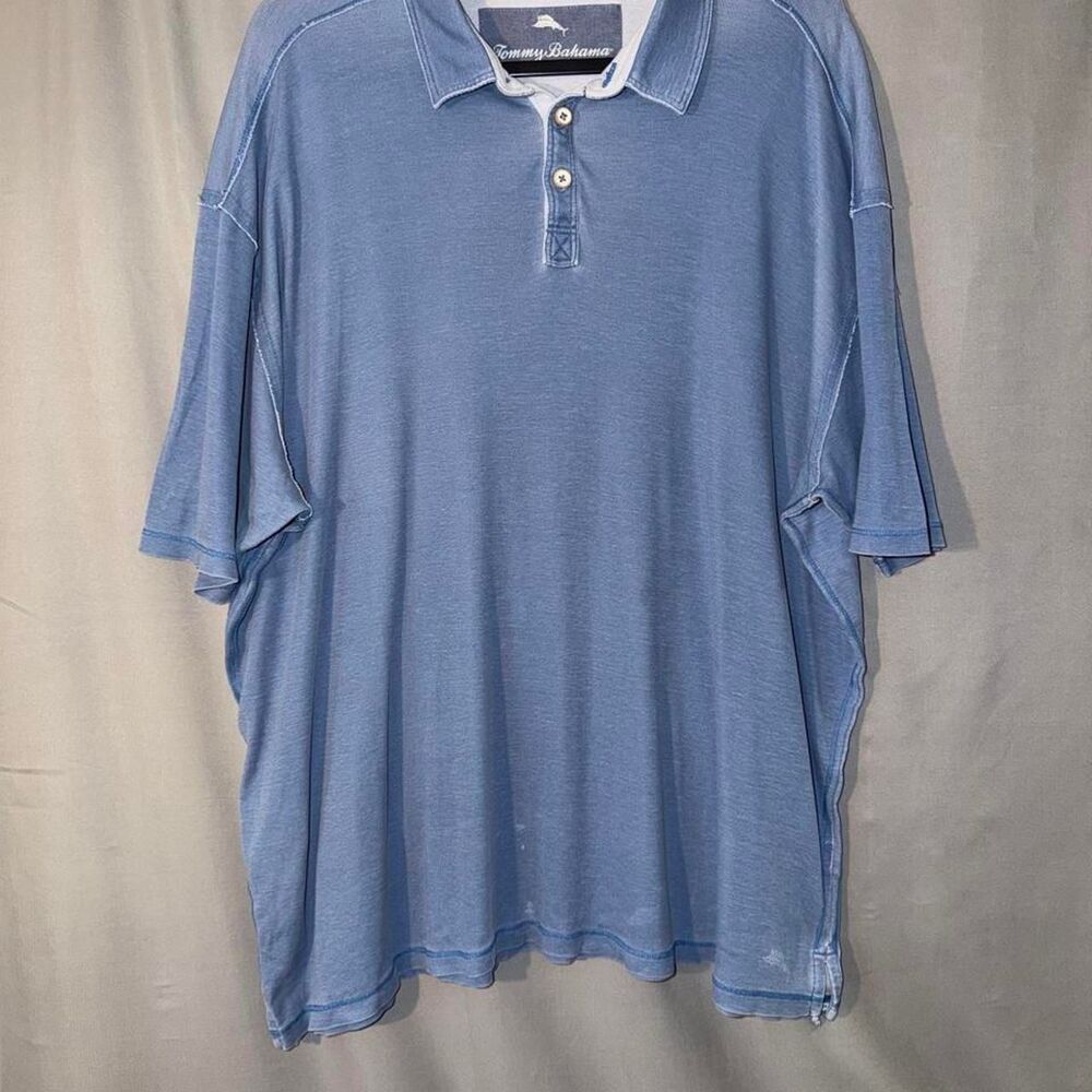 Tommy Bahama blue polo shirt